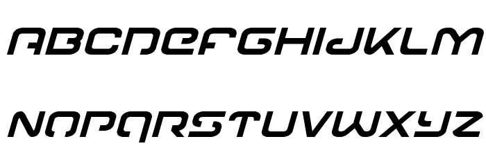 Gunrunner Italic Font LOWERCASE