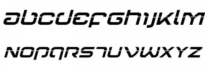 Gunrunner Laser Italic Polices MAJUSCULES