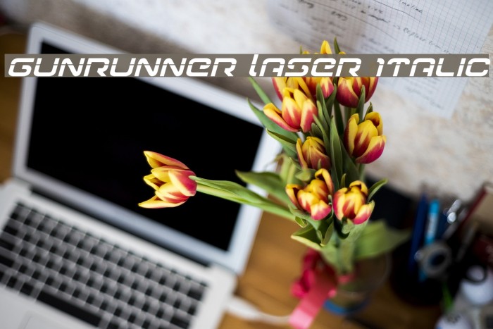 Gunrunner Laser Italic Font examples