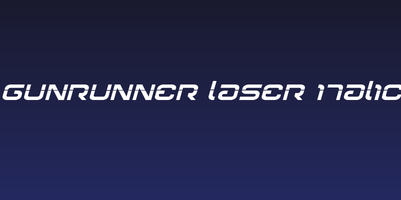 Gunrunner Laser Italic Social Header