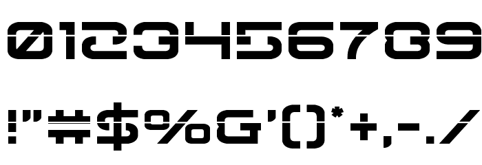 Gunrunner Laser Font OTHER CHARS