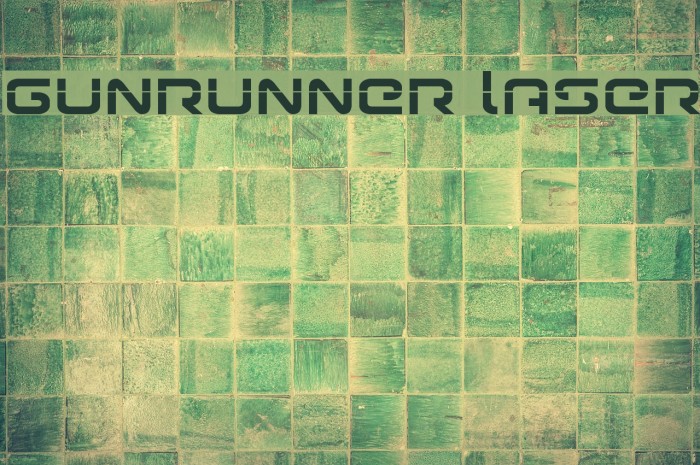 Gunrunner Laser Font examples