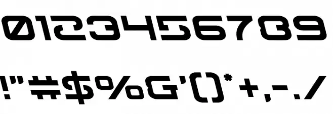 Gunrunner Leftalic Font OTHER CHARS