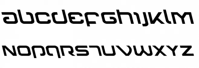 Gunrunner Leftalic Caratteri MAIUSCOLE