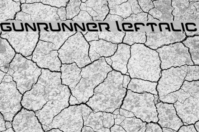 Gunrunner Leftalic Font examples