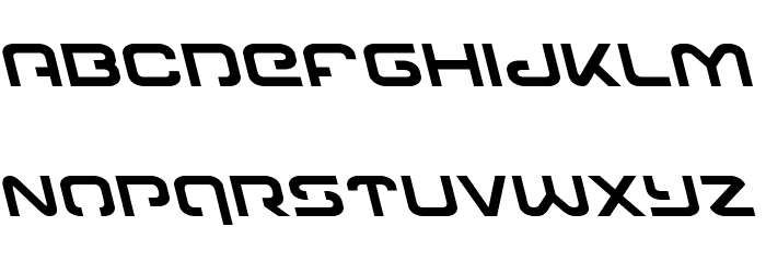 Gunrunner Leftalic Font LOWERCASE