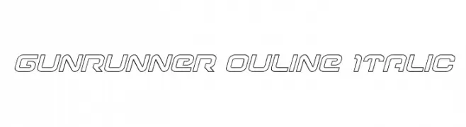 Gunrunner Ouline Italic  Descarca Fonturi Gratis