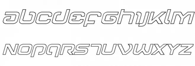 Gunrunner Ouline Italic フォント 大文字