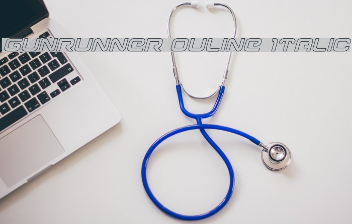 Gunrunner Ouline Italic Font examples