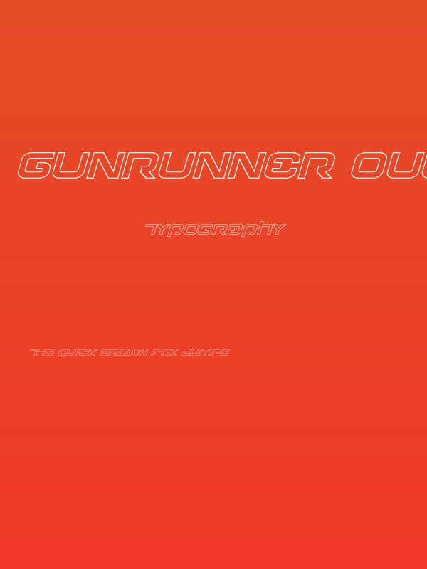 Gunrunner Ouline Italic Poster