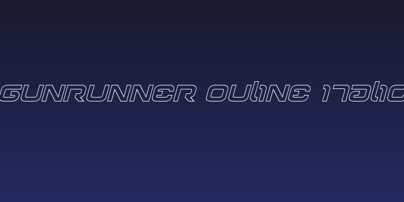 Gunrunner Ouline Italic Social Header
