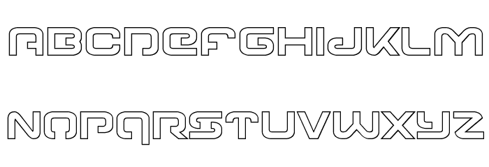 Gunrunner Ouline Font LOWERCASE