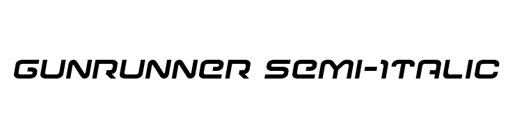 Gunrunner Semi-Italic  les polices de caractères gratuit tlcharger