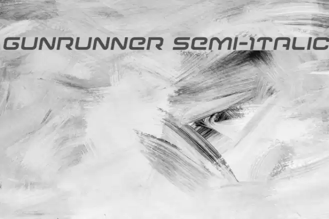 Gunrunner Semi-Italic フォント examples