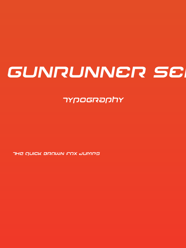 Gunrunner Semi-Italic Poster