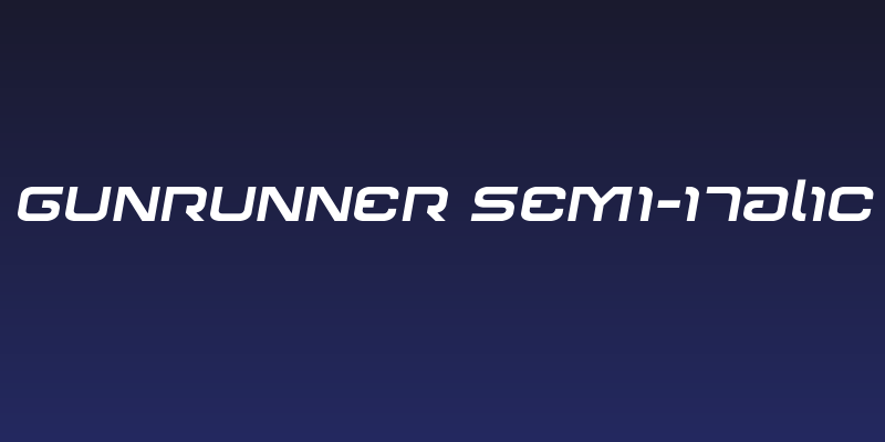 Gunrunner Semi-Italic Social Header