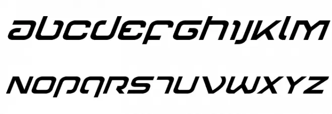 Gunrunner Super-Italic Fonte MAIÚSCULAS