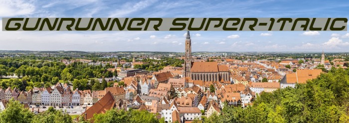 Gunrunner Super-Italic Font examples