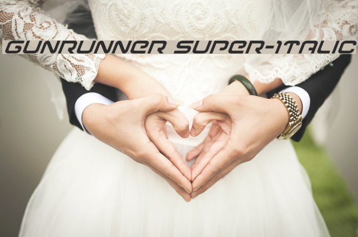 Gunrunner Super-Italic Font examples