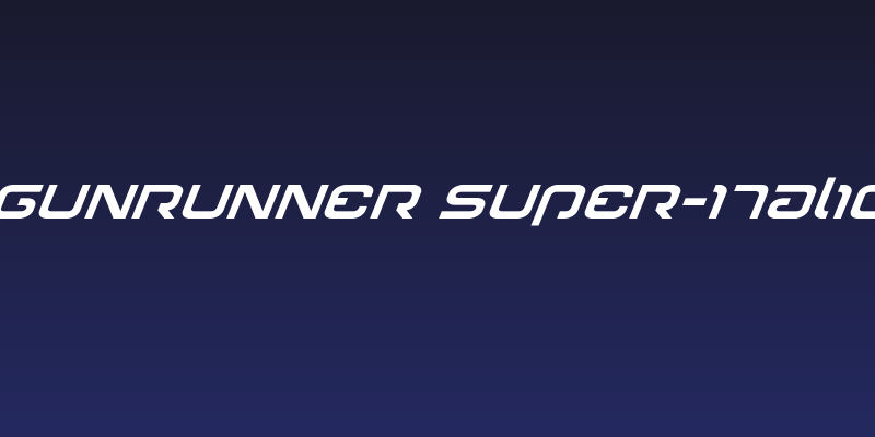 Gunrunner Super-Italic Social Header