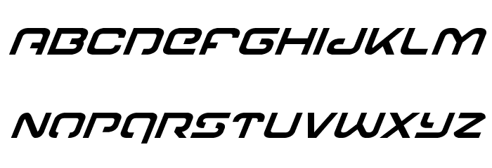 Gunrunner Super-Italic Font LOWERCASE