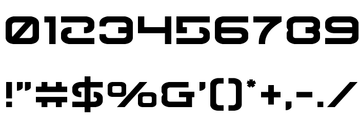Gunrunner Font OTHER CHARS