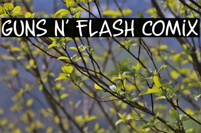 Guns n' Flash Comix Font examples