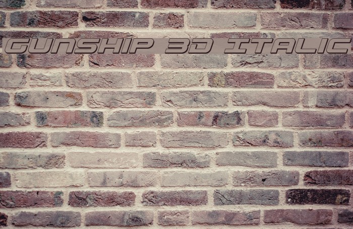 Gunship 3D Italic Font examples