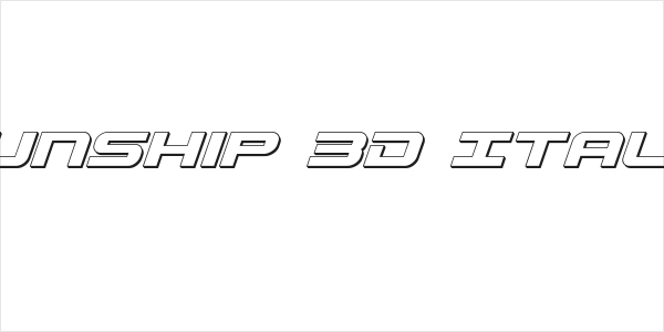 Gunship 3D Italic Logo