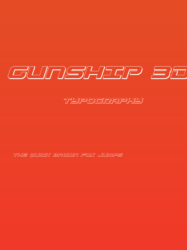 Gunship 3D Italic Poster