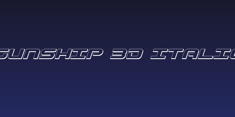 Gunship 3D Italic Social Header