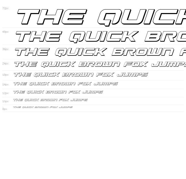 Gunship 3D Italic Waterfall