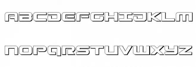Gunship 3D Fonte MAIÚSCULAS