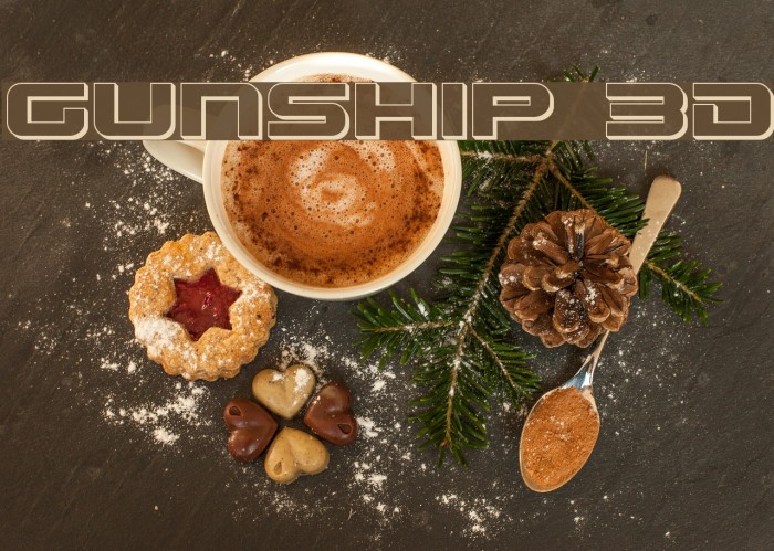 Gunship 3D Font examples