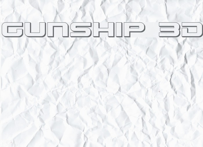 Gunship 3D Font examples
