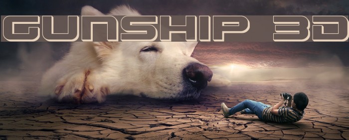 Gunship 3D Font examples