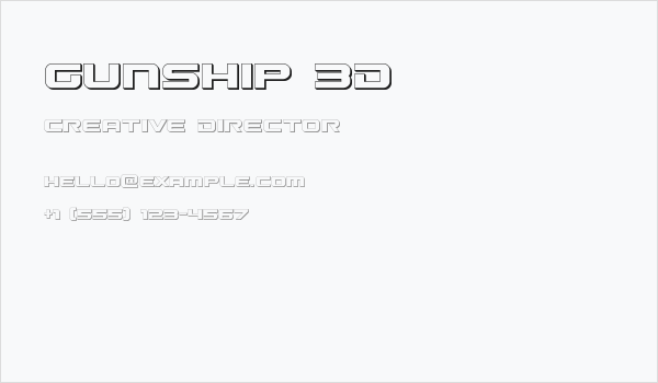 Gunship 3D Business Card