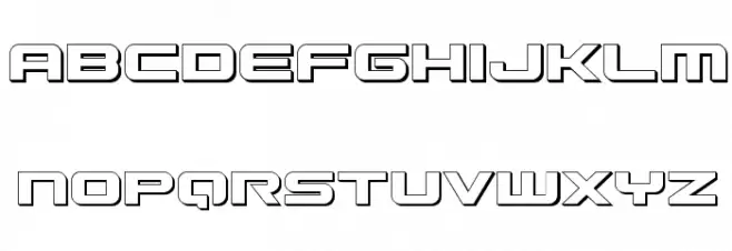 Gunship 3D Шрифта строчной