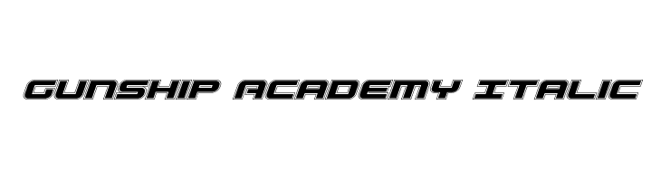 Gunship Academy Italic Font