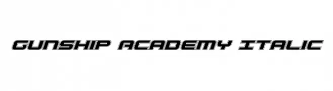 Gunship Academy Italic  フリーフォントのダウンロード