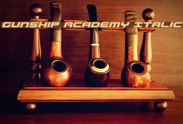 Gunship Academy Italic Font examples