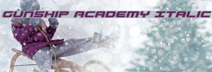 Gunship Academy Italic Font examples