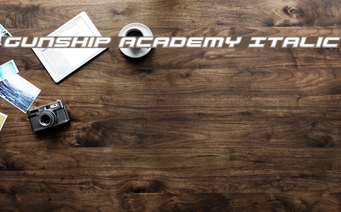 Gunship Academy Italic Font examples