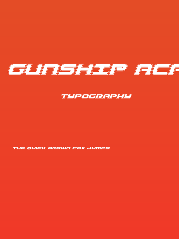 Gunship Academy Italic Poster