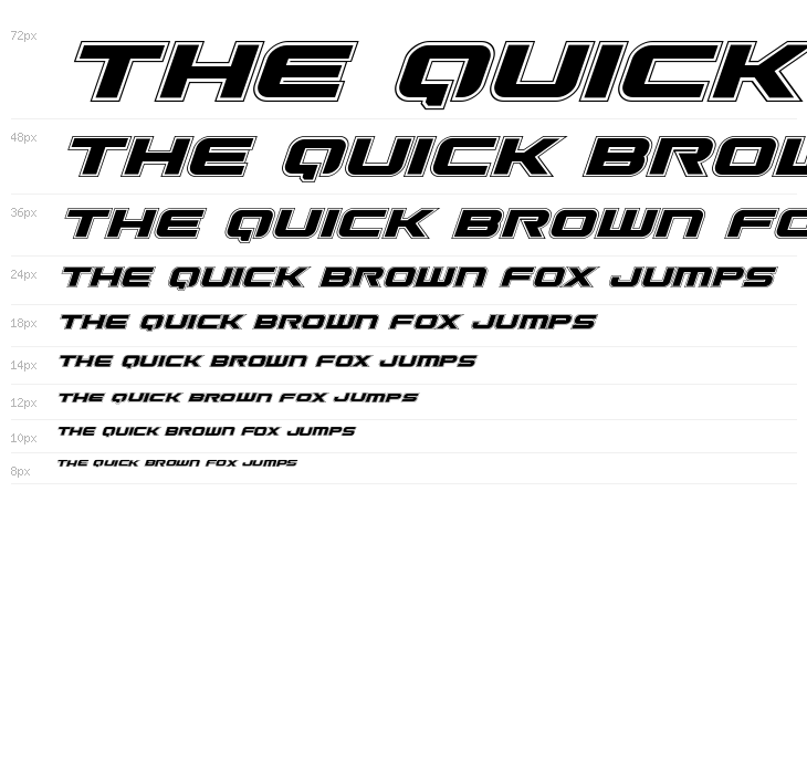 Gunship Academy Italic Waterfall