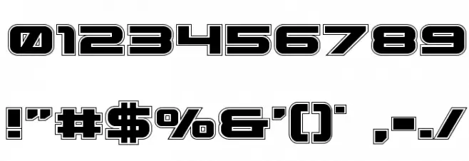 Gunship Academy Font Alte caractere