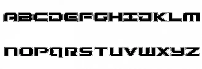 Gunship Academy Шрифта ВЕРХНИЙ
