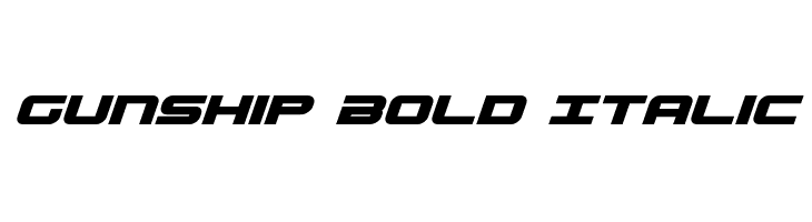 Gunship Bold Italic  Free Fonts Download