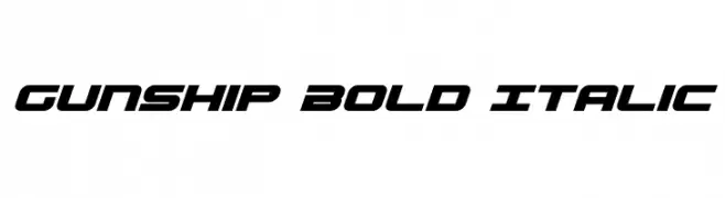 Gunship Bold Italic  免费字体下载