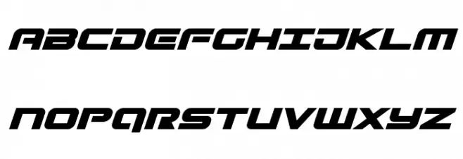Gunship Bold Italic Шрифта ВЕРХНИЙ